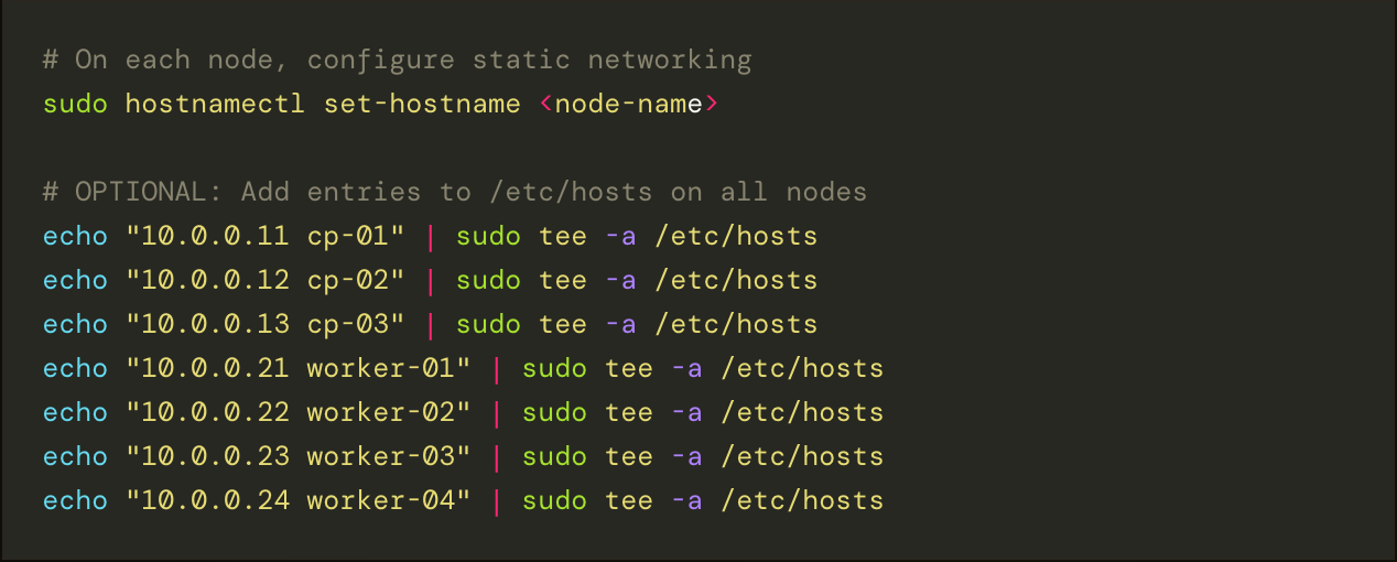 Code block in dark mode