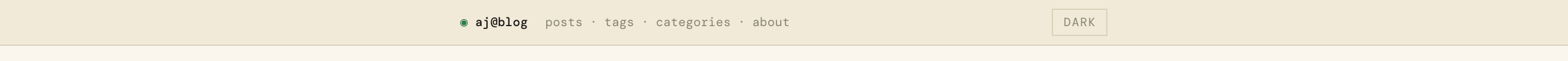 Header close-up with brand, navigation, and theme toggle